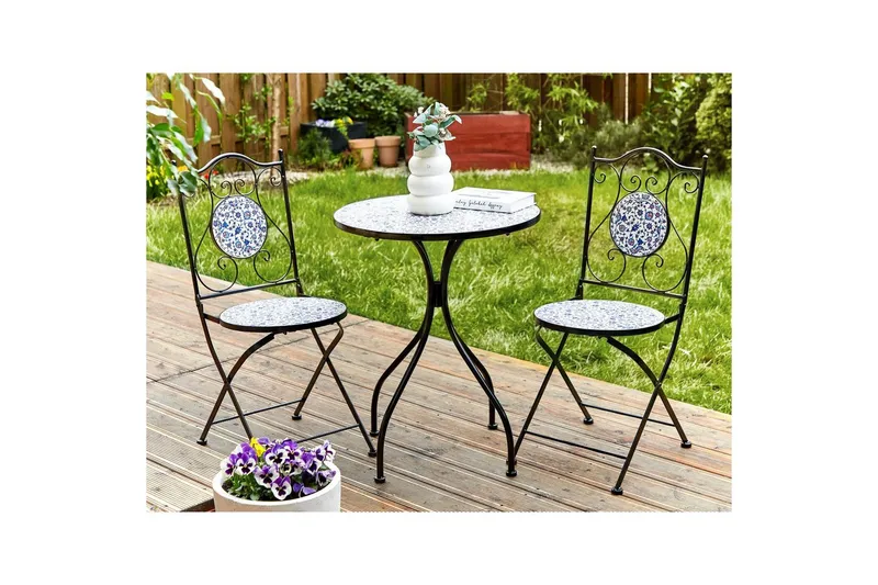 Cafeset Beliani Camprena Black - Havemøbler - Balkon - Balkonmøbler - Altansæt