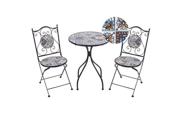 Cafeset Beliani Civita Black - Havemøbler - Balkon - Balkonmøbler - Altansæt