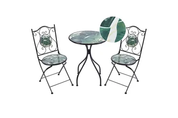 Cafeset Beliani Cozzana Black - Havemøbler - Balkon - Balkonmøbler - Altansæt