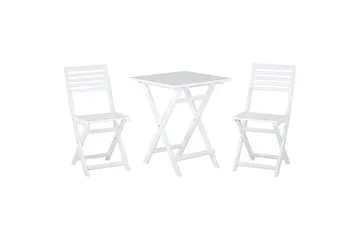 Cafeset Beliani Fiji White - Havemøbler - Balkon - Balkonmøbler - Altansæt