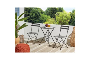 Cafeset Beliani Fiori Blå Black - Havemøbler - Balkon - Balkonmøbler - Altansæt