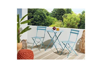 Cafeset Beliani Fiori Blå blue - Havemøbler - Balkon - Balkonmøbler - Altansæt