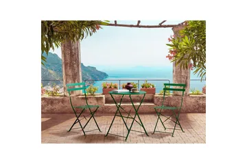 Cafeset Beliani Fiori Blå Dark green - Havemøbler - Balkon - Balkonmøbler - Altansæt