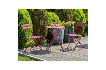Cafeset Beliani Fiori Blå Wine red - Havemøbler - Balkon - Balkonmøbler - Altansæt
