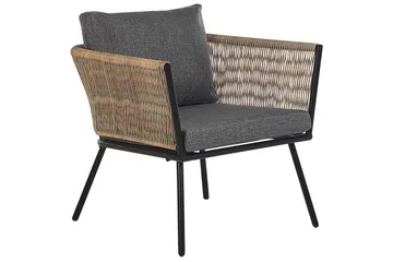 Cafeset Beliani Gargano Brun/grå Brown||Grey - Havemøbler - Balkon - Balkonmøbler - Altansæt