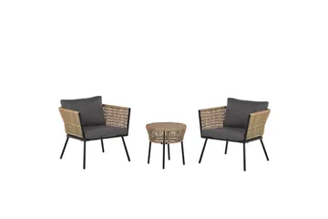 Cafeset Beliani Gargano Brun/grå Brown||Grey - Havemøbler - Balkon - Balkonmøbler - Altansæt