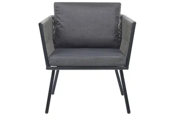 Cafeset Beliani Gargano Brun/grå Light grey||Black - Havemøbler - Balkon - Balkonmøbler - Altansæt