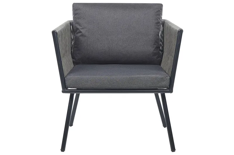 Cafeset Beliani Gargano Brun/grå Light grey||Black - Havemøbler - Balkon - Balkonmøbler - Altansæt