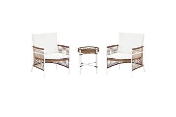 Cafeset Beliani Levico White - Havemøbler - Balkon - Balkonmøbler - Altansæt