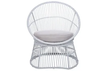 Cafeset Beliani Mesyna Beige/grå White||Beige - Havemøbler - Balkon - Balkonmøbler - Altansæt