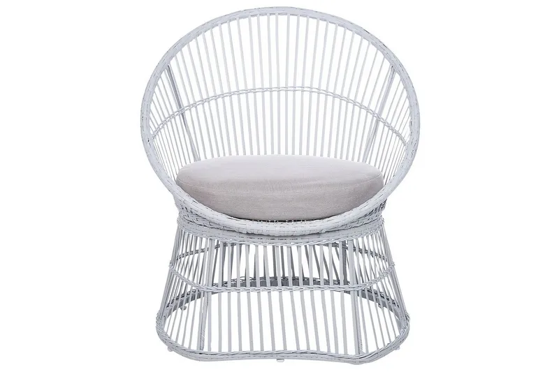 Cafeset Beliani Mesyna Beige/grå White||Beige - Havemøbler - Balkon - Balkonmøbler - Altansæt