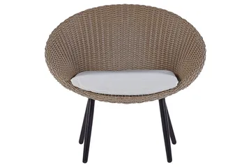 Cafeset Beliani Ortigia Ljusbeige - Havemøbler - Balkon - Balkonmøbler - Altansæt