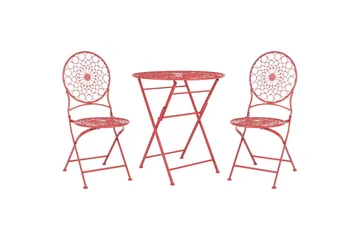 Cafeset Beliani Scario Red - Havemøbler - Balkon - Balkonmøbler - Altansæt