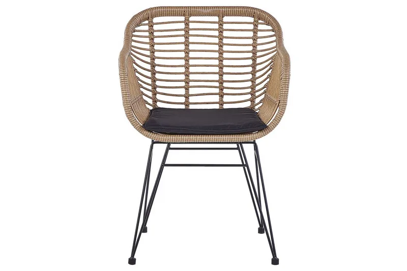 Cafeset Beliani Tropea II Natural - Havemøbler - Balkon - Balkonmøbler - Altansæt
