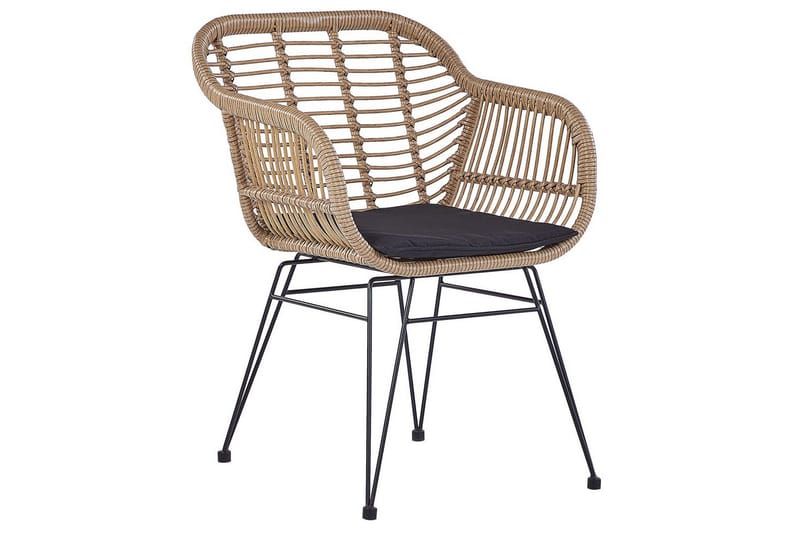 Cafeset Beliani Tropea II Natural - Havemøbler - Balkon - Balkonmøbler - Altansæt