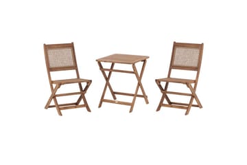 Cafeset Beliani Paraggi Light wood - Havemøbler - Balkon - Balkonmøbler - Altansæt