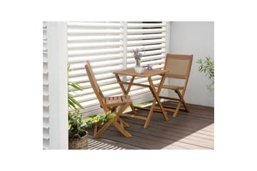 Cafeset Beliani Paraggi Light wood - Havemøbler - Balkon - Balkonmøbler - Altansæt