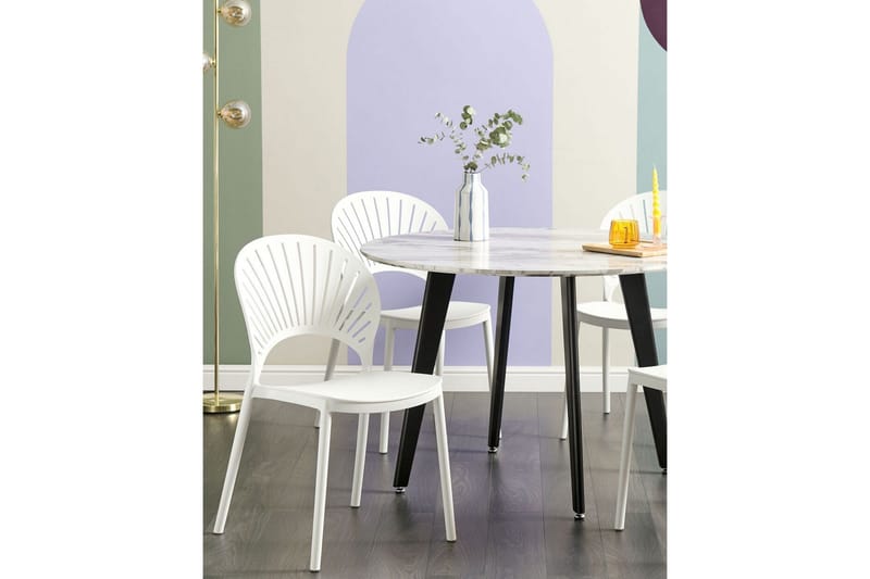 Casarano Spisestol Udendørs - Hvid - Havemøbler - Balkon - Balkonmøbler - Altanstole