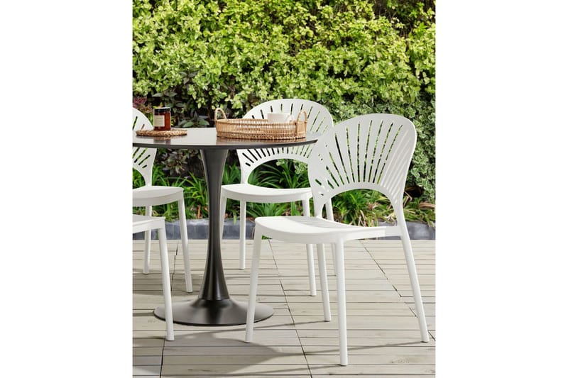Casarano Spisestol Udendørs - Hvid - Havemøbler - Balkon - Balkonmøbler - Altanstole