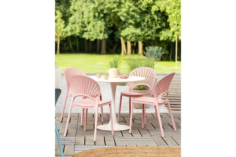 Casarano Spisestol Udendørs - Lyserød - Havemøbler - Balkon - Balkonmøbler - Altanstole