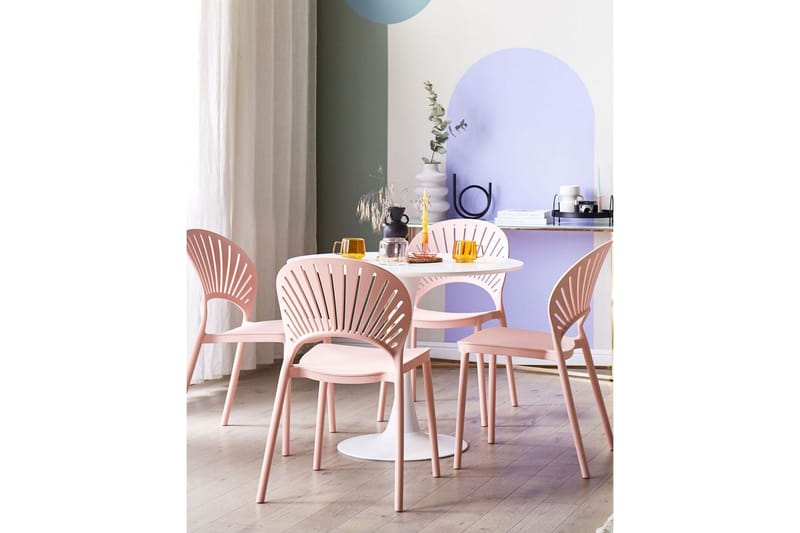 Casarano Spisestol Udendørs - Lyserød - Havemøbler - Balkon - Balkonmøbler - Altanstole