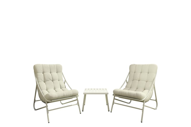 Cedarwick Cafésæt Udendørs - Beige - Havemøbler - Balkon - Balkonmøbler - Altansæt