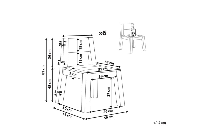 Coteto Spisestol Udendørs - Lysebrun - Havemøbler - Balkon - Balkonmøbler - Altanstole