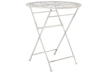 Dursley Cafébord 45 cm Rund - Hvid - Havemøbler - Balkon - Balkonmøbler - Altanborde