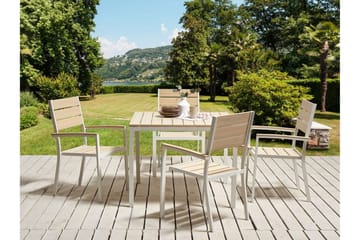 Edmundston Armstol - Beige/Hvid - Havemøbler - Balkon - Balkonmøbler - Altanstole