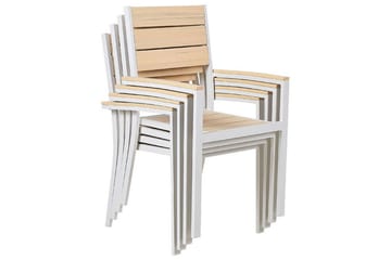 Edmundston Armstol - Beige/Hvid - Havemøbler - Balkon - Balkonmøbler - Altanstole
