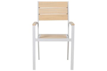 Edmundston Armstol - Beige/Hvid - Havemøbler - Balkon - Balkonmøbler - Altanstole