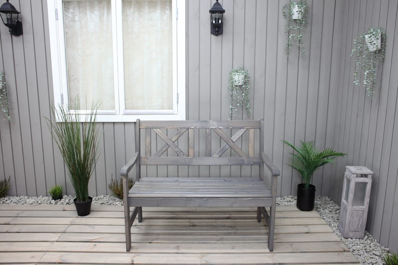 Europe Udesofa 2-personers - Grå - Havemøbler - Havesofaer & bænke - Udendørs bænk & havebænk