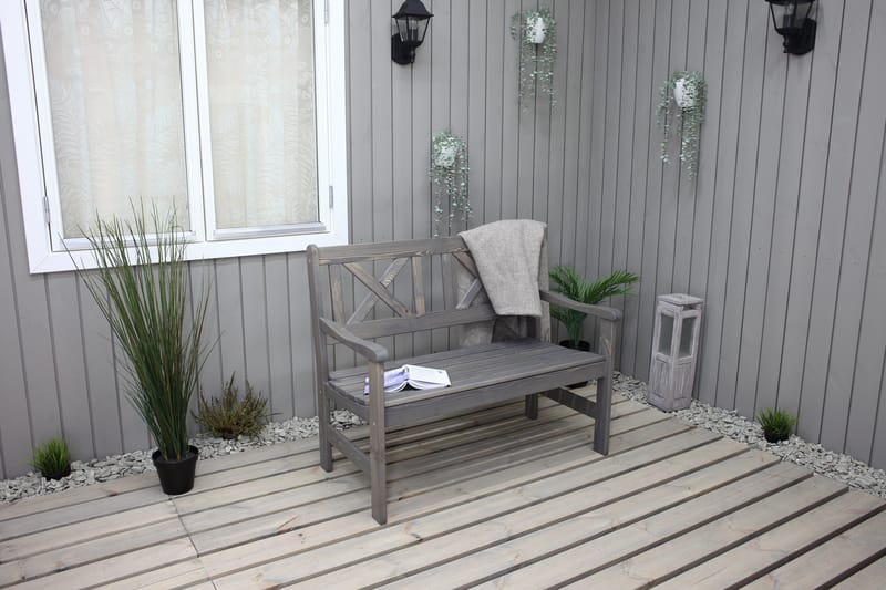 Europe Udesofa 2-personers - Grå - Havemøbler - Havesofaer & bænke - Udendørs bænk & havebænk