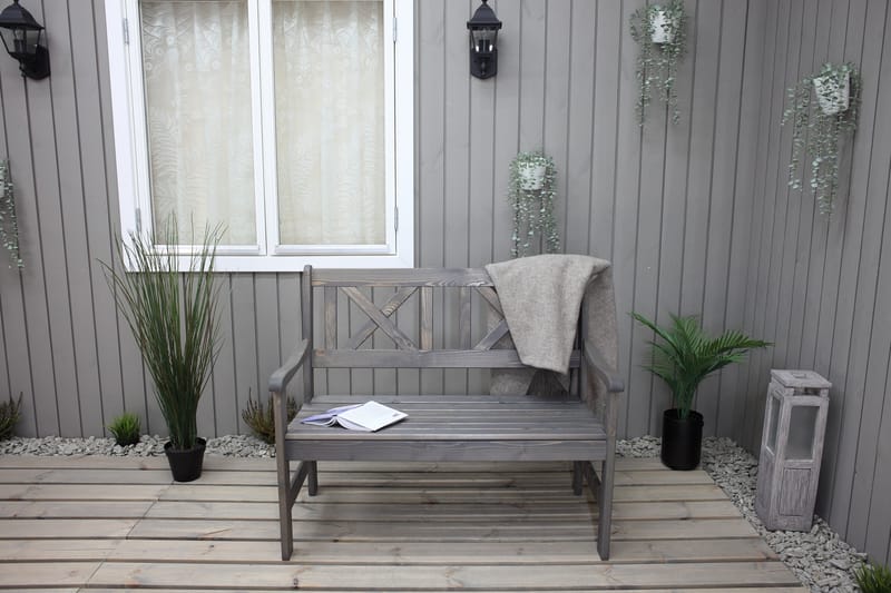 Europe Udesofa 2-personers - Grå - Havemøbler - Havesofaer & bænke - Udendørs bænk & havebænk