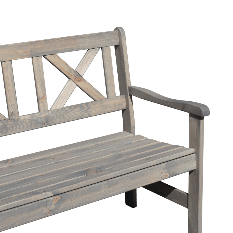 Europe Udesofa 2-personers - Grå - Havemøbler - Havesofaer & bænke - Udendørs bænk & havebænk