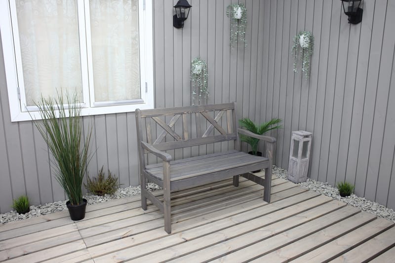 Europe Udesofa 2-personers - Grå - Havemøbler - Havesofaer & bænke - Udendørs bænk & havebænk