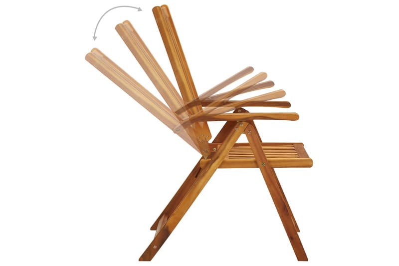 foldbare havestole 3 stk. med hynder massivt akacietræ - Brun - Spisebordsstole udendørs - Altanstole