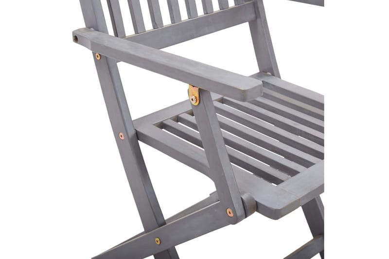Foldbare Havestole 4 Stk. Med Hynder massivt Akacietræ - Havemøbler - Balkon - Balkonmøbler - Altanstole