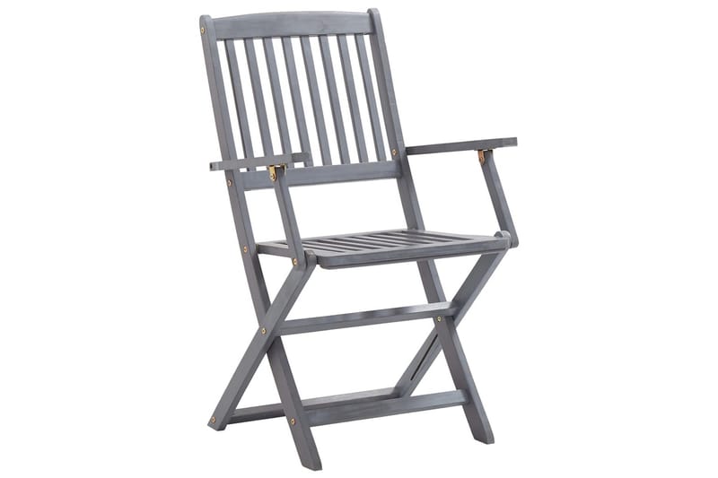 Foldbare Havestole 4 Stk. Med Hynder massivt Akacietræ - Spisebordsstole udendørs - Altanstole