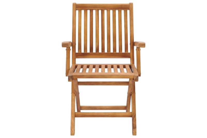 foldbare havestole 4 stk. med hynder massivt teaktræ - Brun - Havemøbler - Balkon - Balkonmøbler - Altanstole
