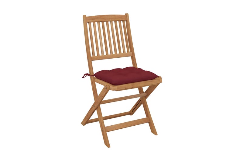 foldbare havestole 6 stk. med hynder massivt akacietræ - Brun - Havemøbler - Balkon - Balkonmøbler - Altanstole