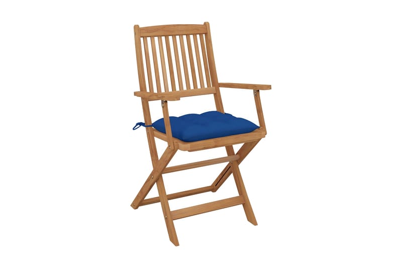 foldbare havestole 6 stk. med hynder massivt akacietræ - Brun - Havemøbler - Balkon - Balkonmøbler - Altanstole