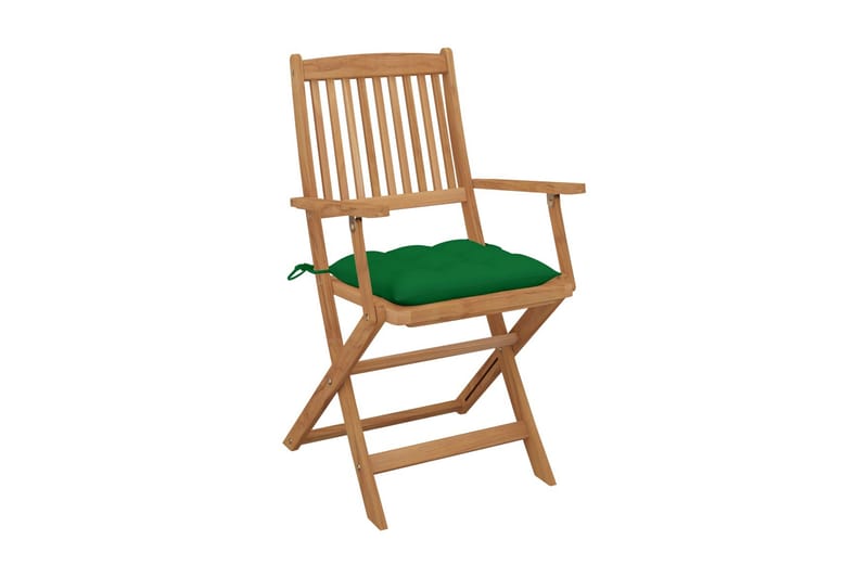 foldbare havestole 6 stk. med hynder massivt akacietræ - Brun - Havemøbler - Balkon - Balkonmøbler - Altanstole
