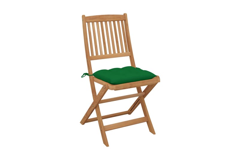 foldbare havestole 6 stk. med hynder massivt akacietræ - Brun - Havemøbler - Balkon - Balkonmøbler - Altanstole