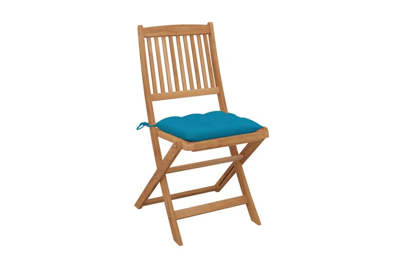 foldbare havestole 6 stk. med hynder massivt akacietræ - Brun - Havemøbler - Balkon - Balkonmøbler - Altanstole