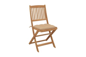 foldbare havestole 6 stk. med hynder massivt akacietræ - Brun - Havemøbler - Balkon - Balkonmøbler - Altanstole