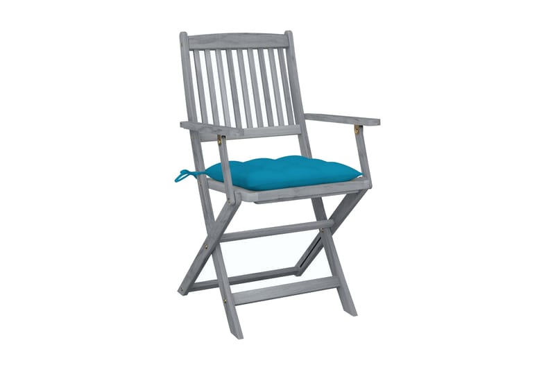 Foldbare Havestole 6 Stk. Med Hynder massivt Akacietræ - Havemøbler - Balkon - Balkonmøbler - Altanstole