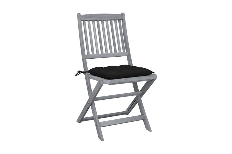 Foldbare Havestole 6 Stk. Med Hynder massivt Akacietræ - Havemøbler - Balkon - Balkonmøbler - Altanstole