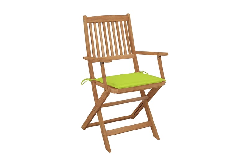 Foldbare Havestole 6 Stk. Med Hynder massivt Akacietræ - Havemøbler - Balkon - Balkonmøbler - Altanstole