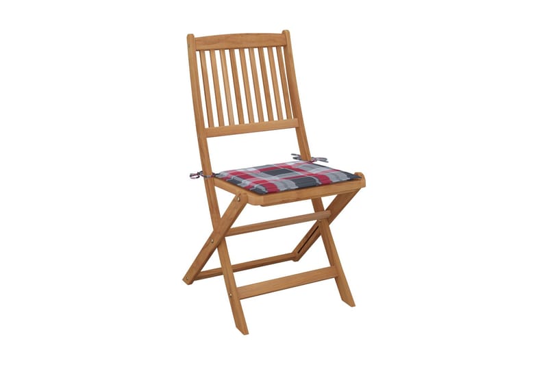 foldbare havestole 8 stk. med hynder massivt akacietræ - Brun - Havemøbler - Balkon - Balkonmøbler - Altanstole
